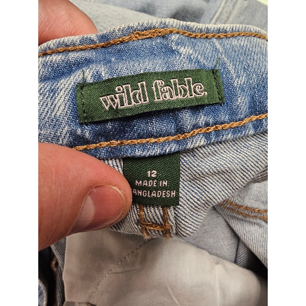 Wild Fable Womens Low-Rise Straight Leg Jeans Light Wash EasyRigid Blue Size 12 - Picture 7 of 10